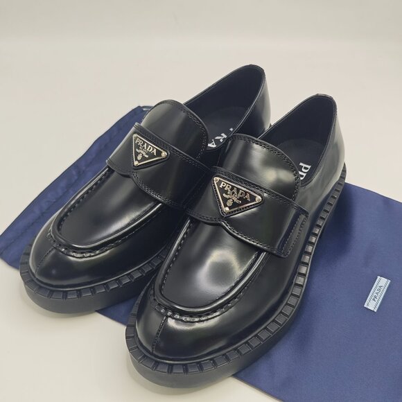 Prada Shoes - Prada Black Monolith Loafers - Excellent condition.